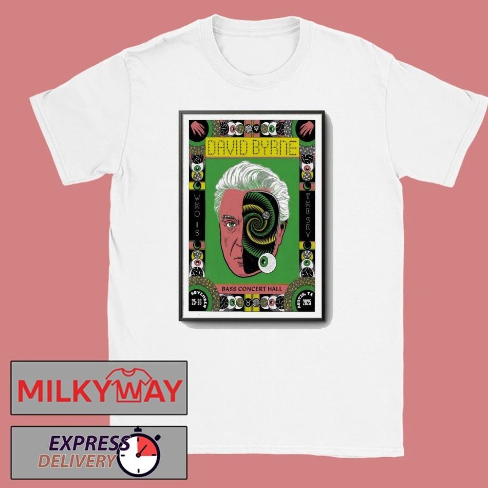 David Byrne 11 25-11 26 2025 Bass Concert Hall Austin TX Poster shirt