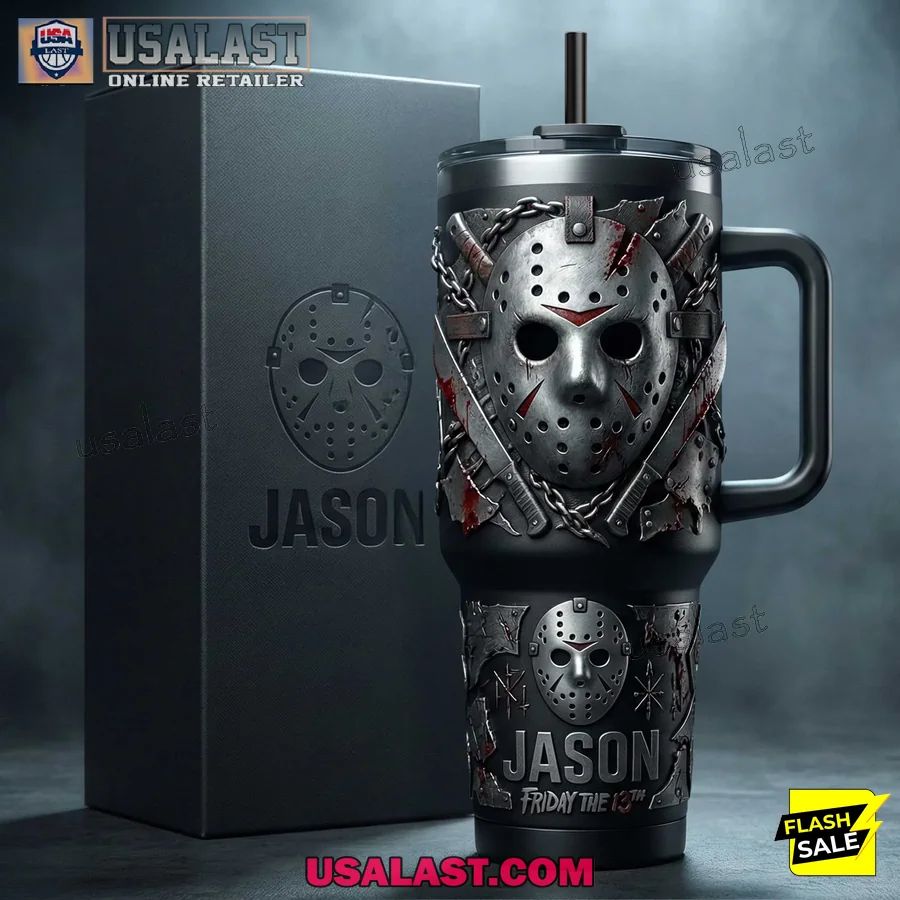 Jason Friday The 13th Horror Tumbler With Handle