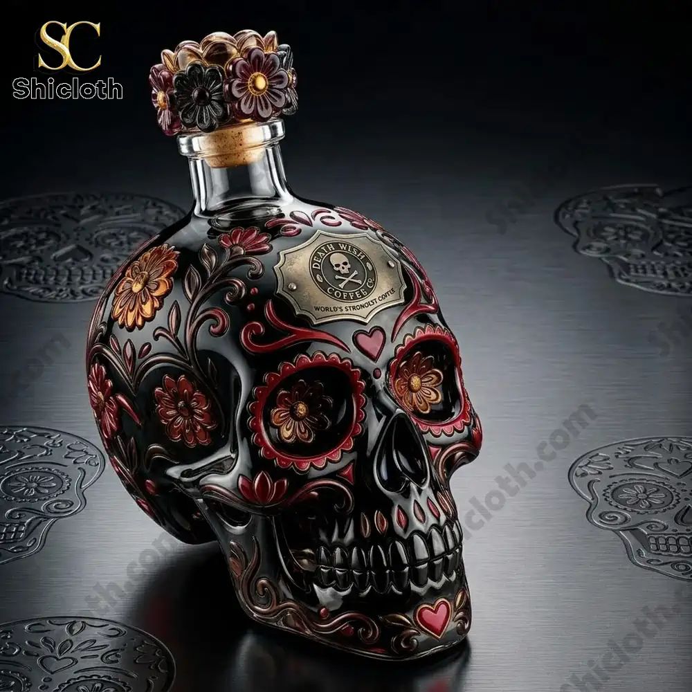 Death Wish Coffee World’s Strongest Coffee Tequila Skull Bottle