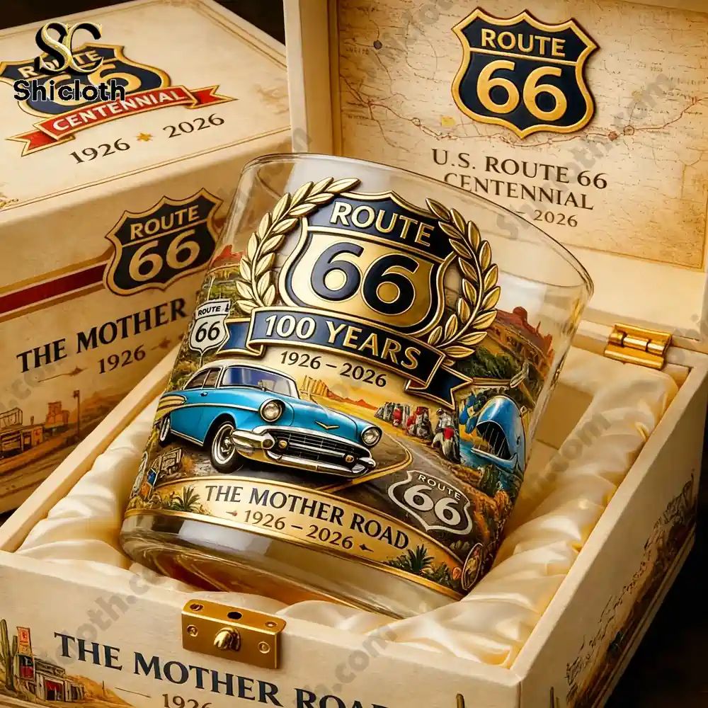 U.S. Route 66 Centennial Commemorative Whiskey Glass