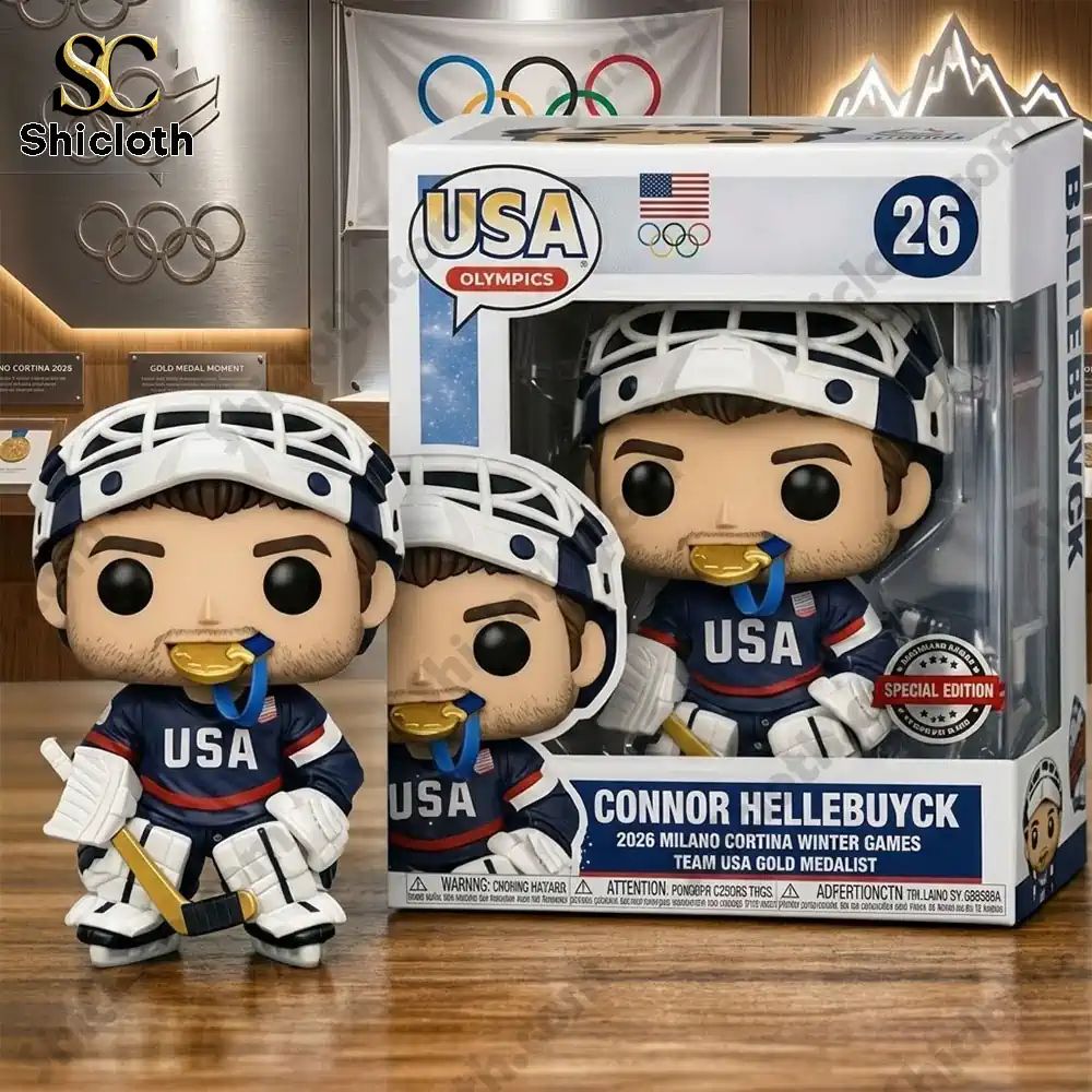 Connor Hellebuyck Team Usa Goalie Pop Figure Doll 2026