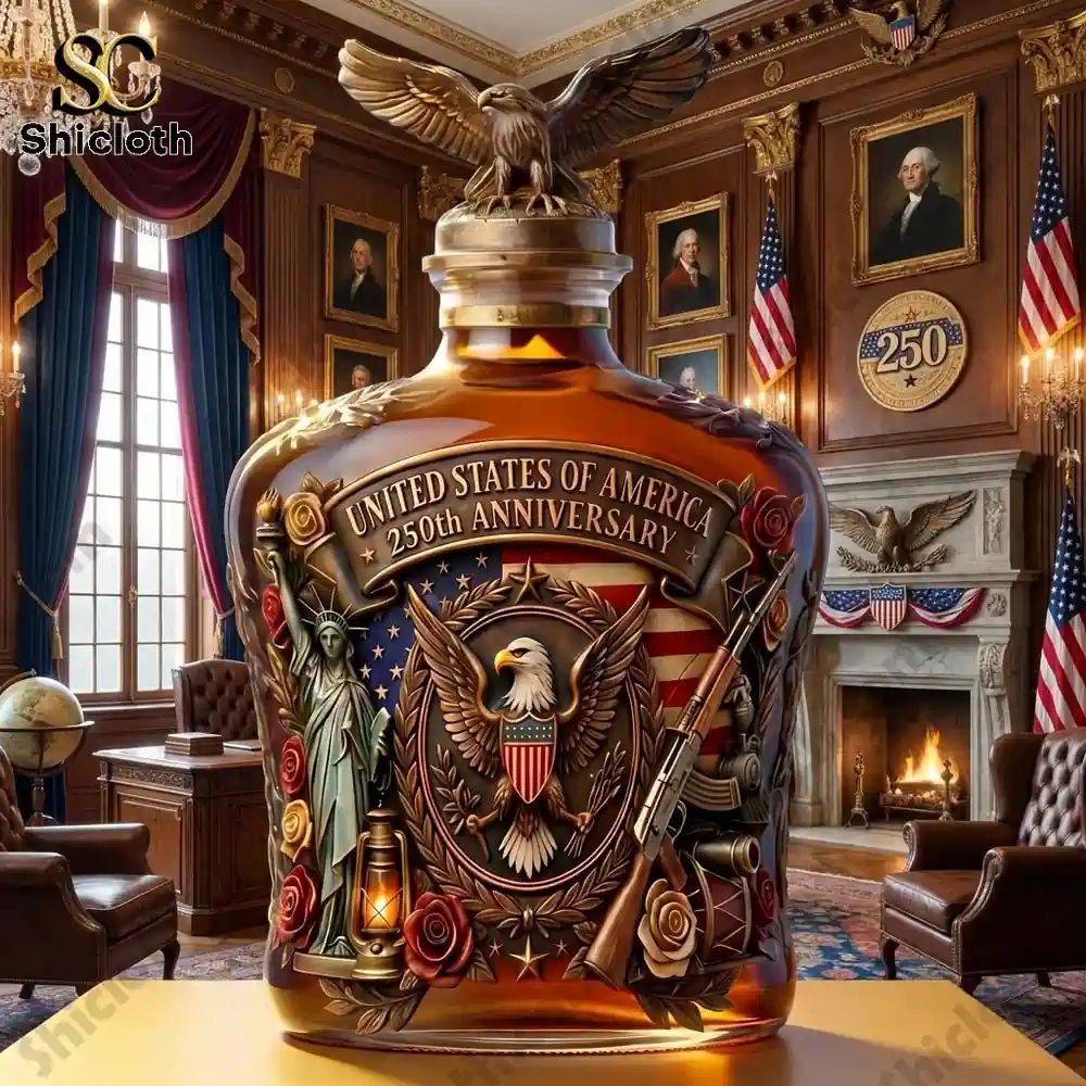 Eagle Crest 250th Anniversary Commemorative Whiskey Bottle