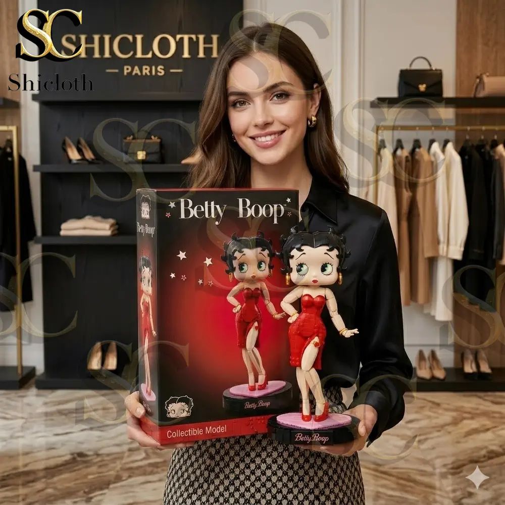 Betty Boop Red Glitter Dress Building Brick Set
