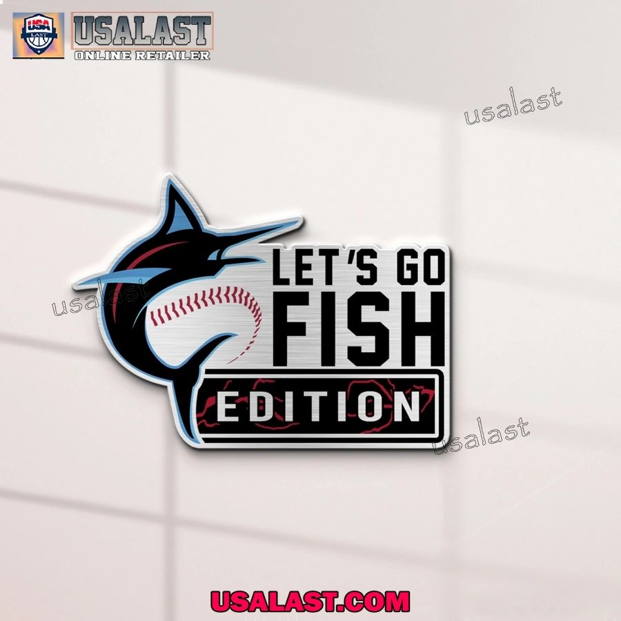 Miami Marlins Edition Engraved Car Name Badge