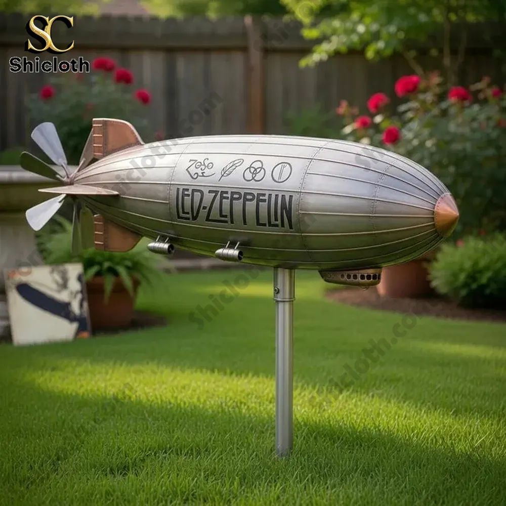 Led Zeppelin Blimp Wind Spinner For Garden