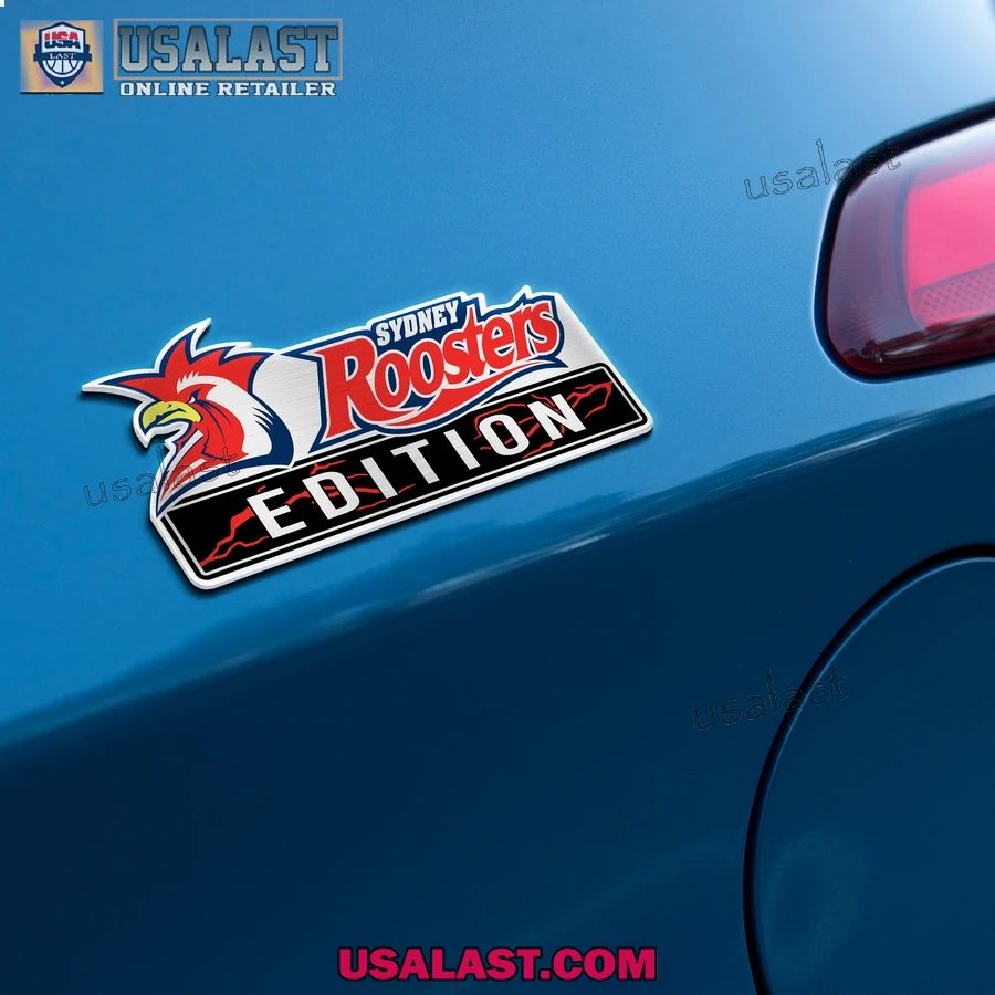 Sydney Roosters Edition Custom 3D Car Badge Sticker