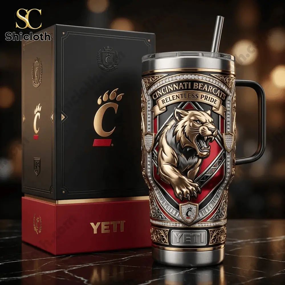 Cincinnati Bearcats Relentless Pride Luxury 40oz Tumbler