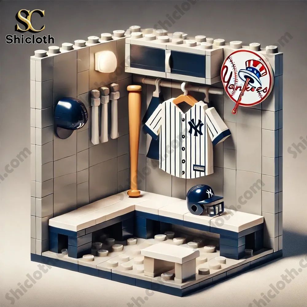 New York Yankees Locker Room Building Blocks