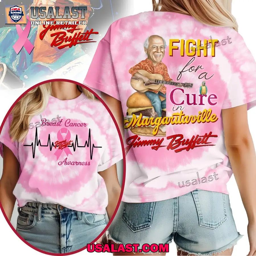 Jimmy Buffett Breast Cancer Awareness 3D Shirt