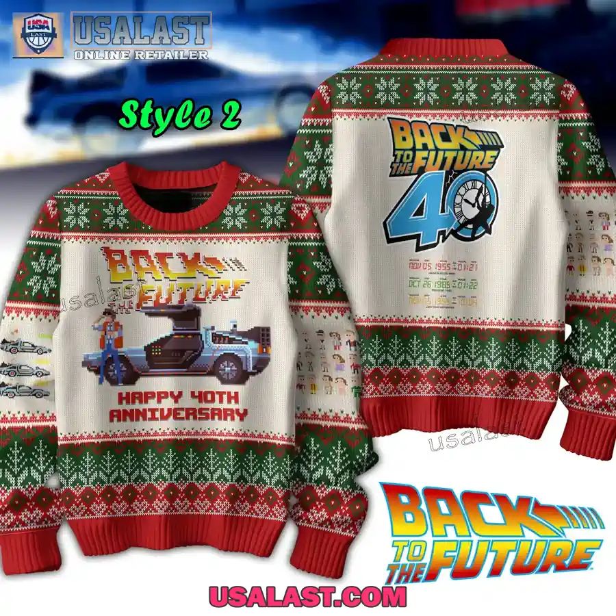 Back To The Future Ugly Christmas Sweater