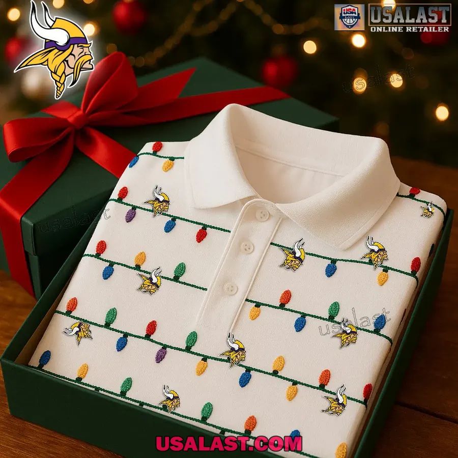 Minnesota Vikings Premium Christmas Polo Shirt
