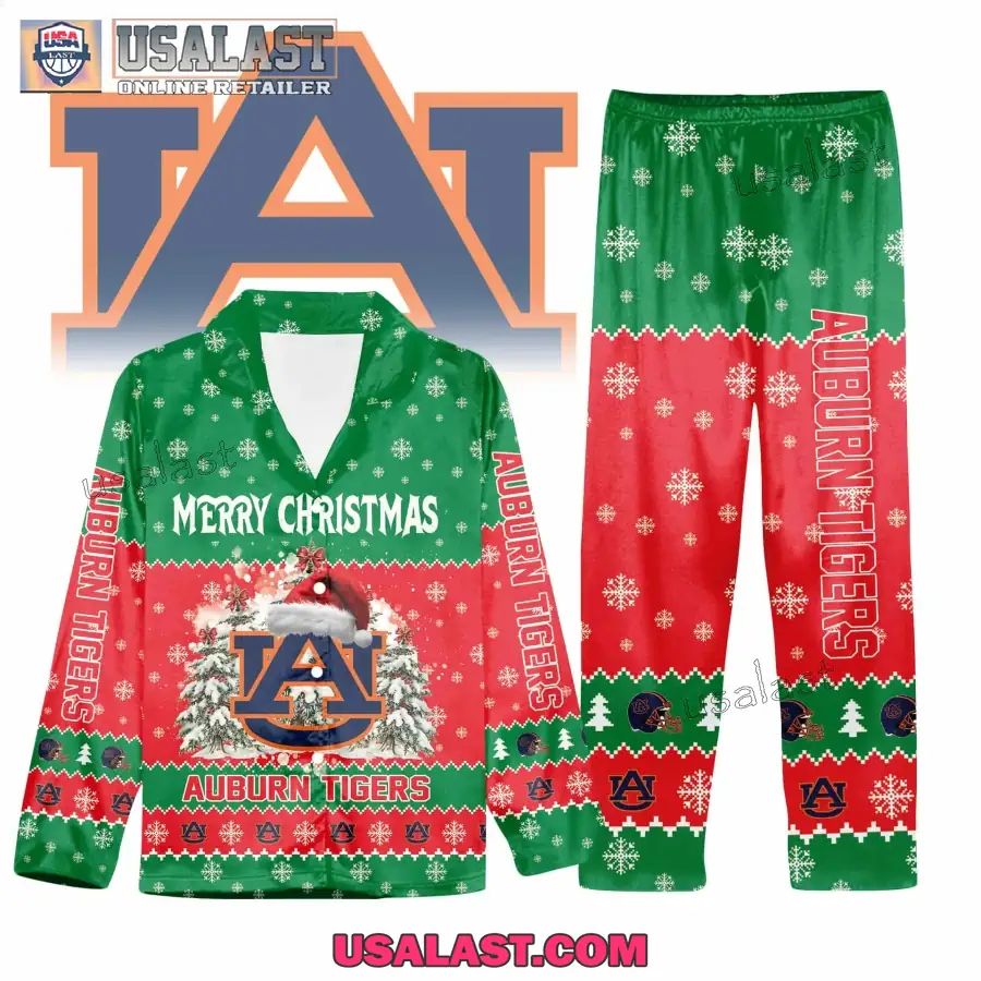 Auburn Tigers Button Pajamas Set