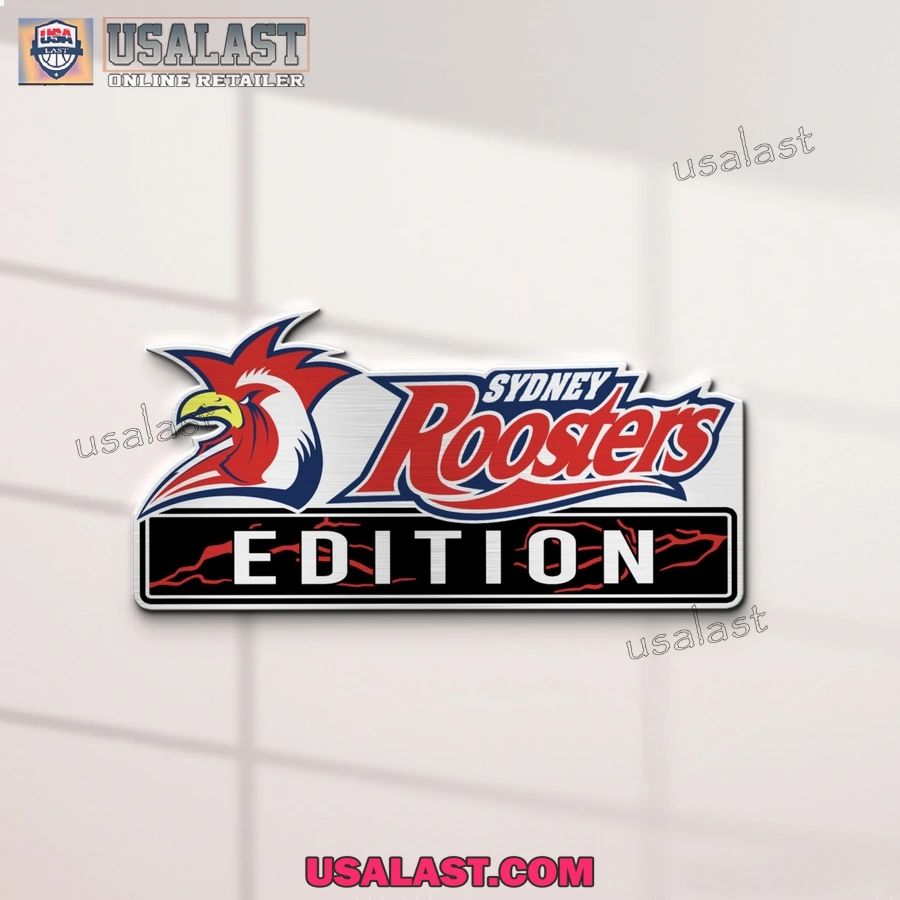 Sydney Roosters Edition Custom 3D Car Badge Sticker