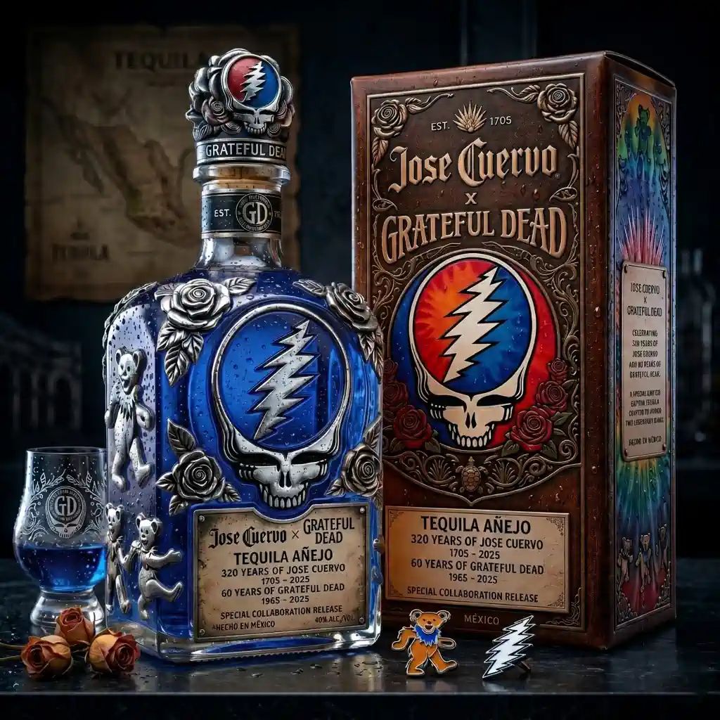 Jose Cuervo 320th x Grateful Dead 60th Anniversary Collector’s Whiskey Bottle