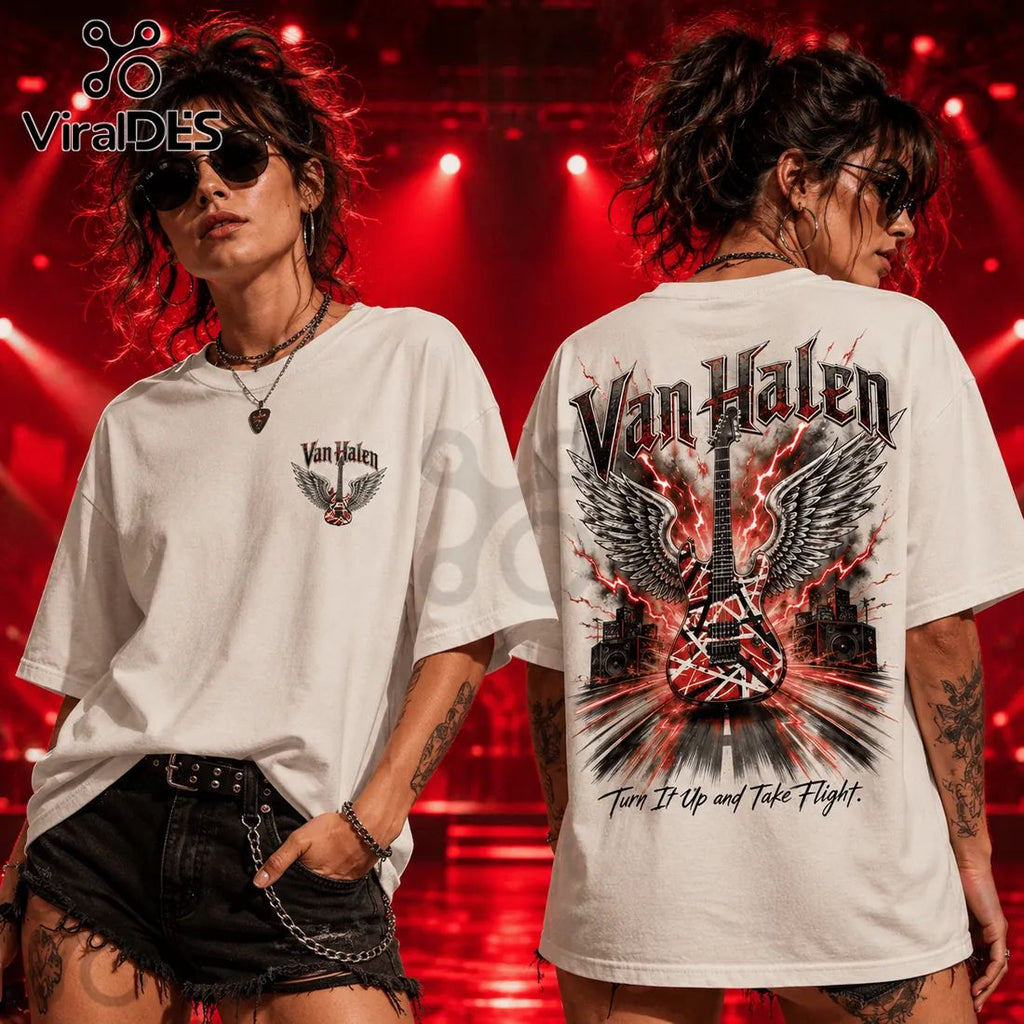 Premium Van Halen Rock Band White T-Shirt
