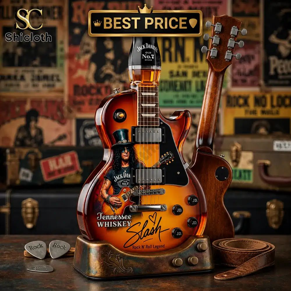Jack Daniel’s Slash Signature Legendary Guitar Whiskey Bottle