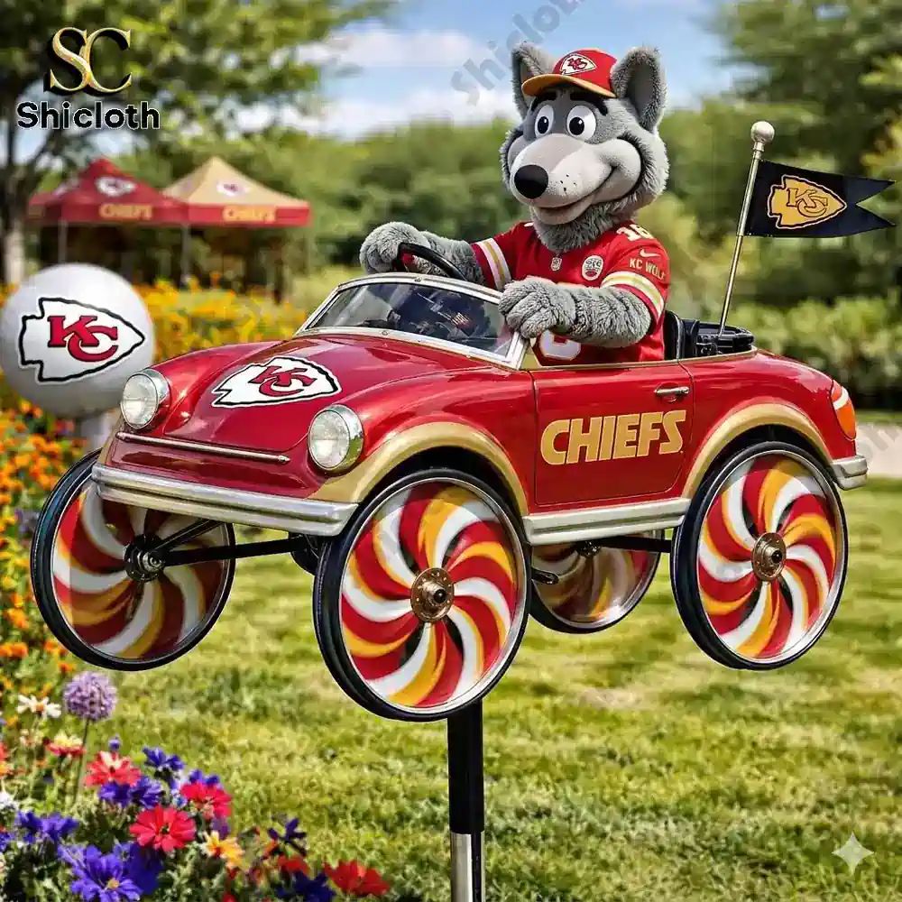 Kansas City Chiefs Wolf Wind Spinner