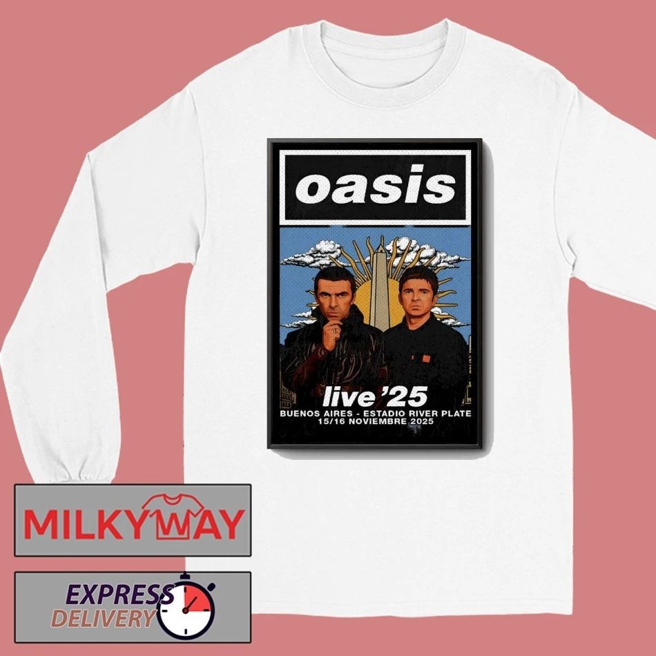 Oasis 11 15-11 16 2025 Estadio Monumental Buenos Aires Argentina Poster shirt
