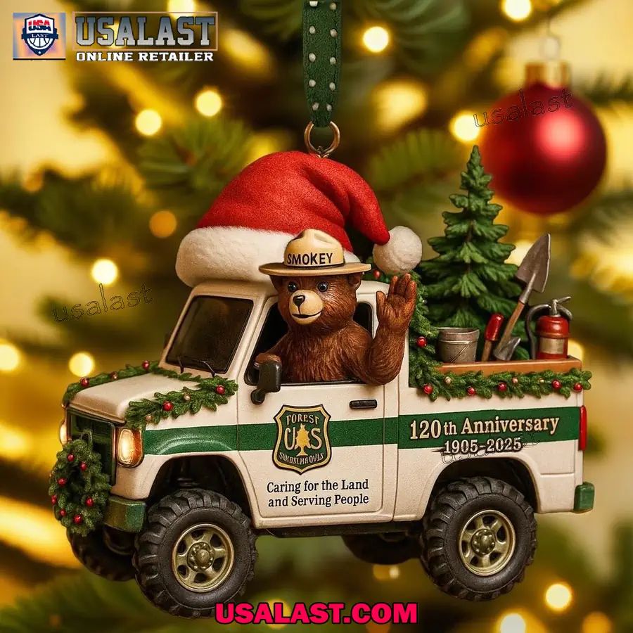 Smokey Bear U.S Forest Service 120th Anniversary Hanging Ornament