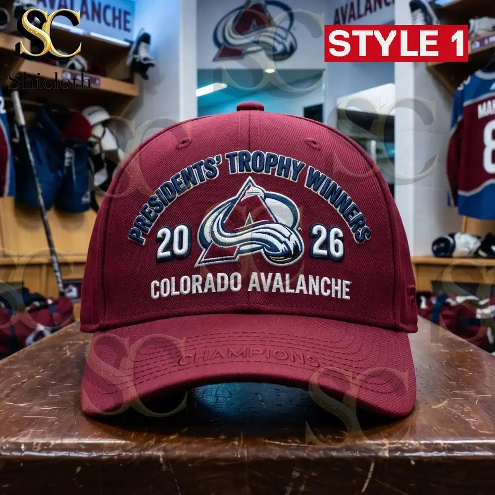 Colorado Avalanche Presidents’ Trophy Champions 2026 Cap