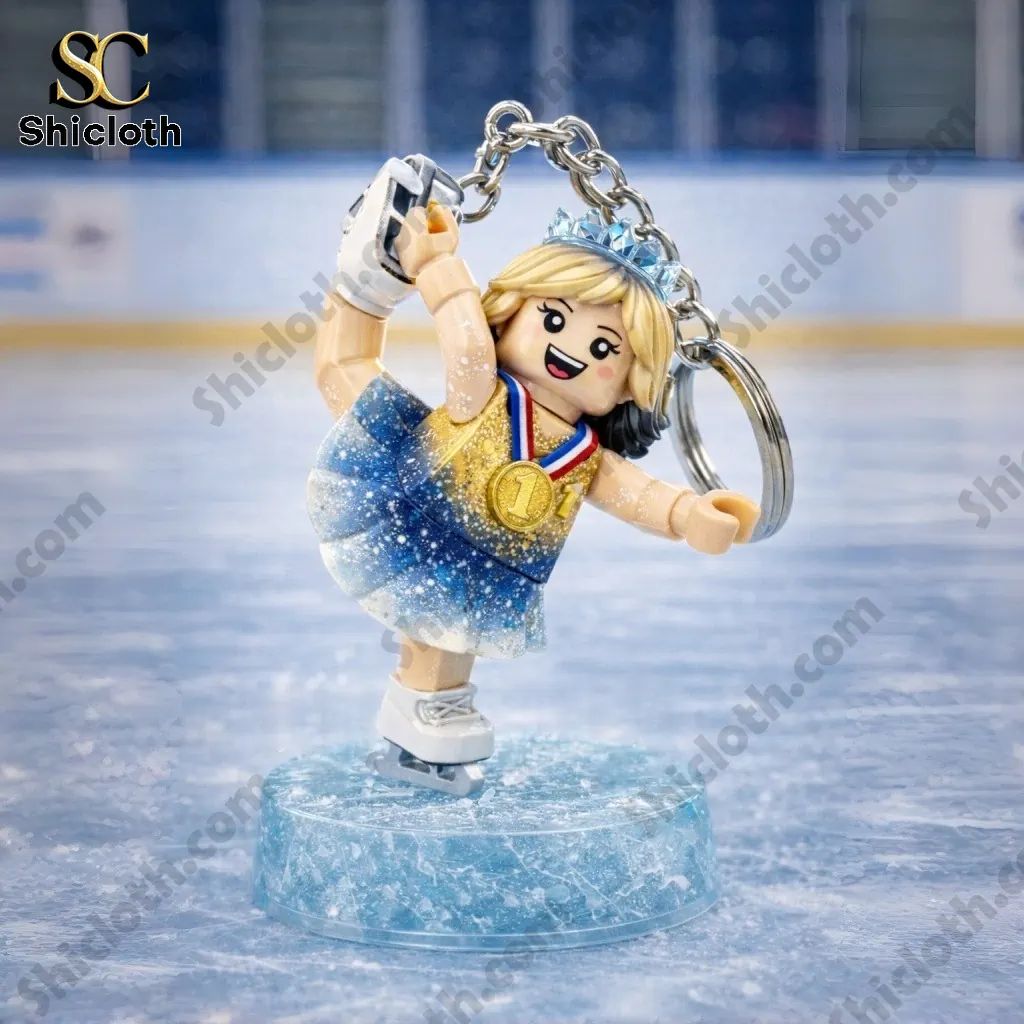 Winter Gold 2026 Champion Skater Collector Keychain
