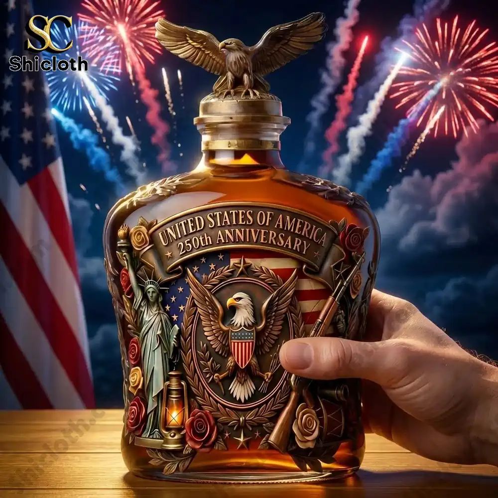Eagle Crest 250th Anniversary Commemorative Whiskey Bottle