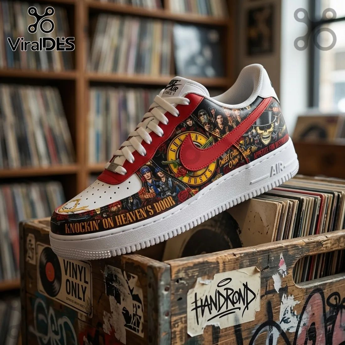 Guns N Roses 2026 Tour Custom Air Force 1 Sneakers