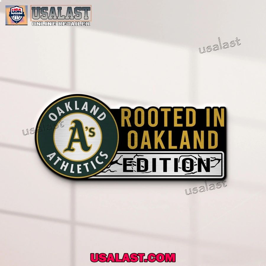 Athletics MLB Edition Engraved Car Name Badge
