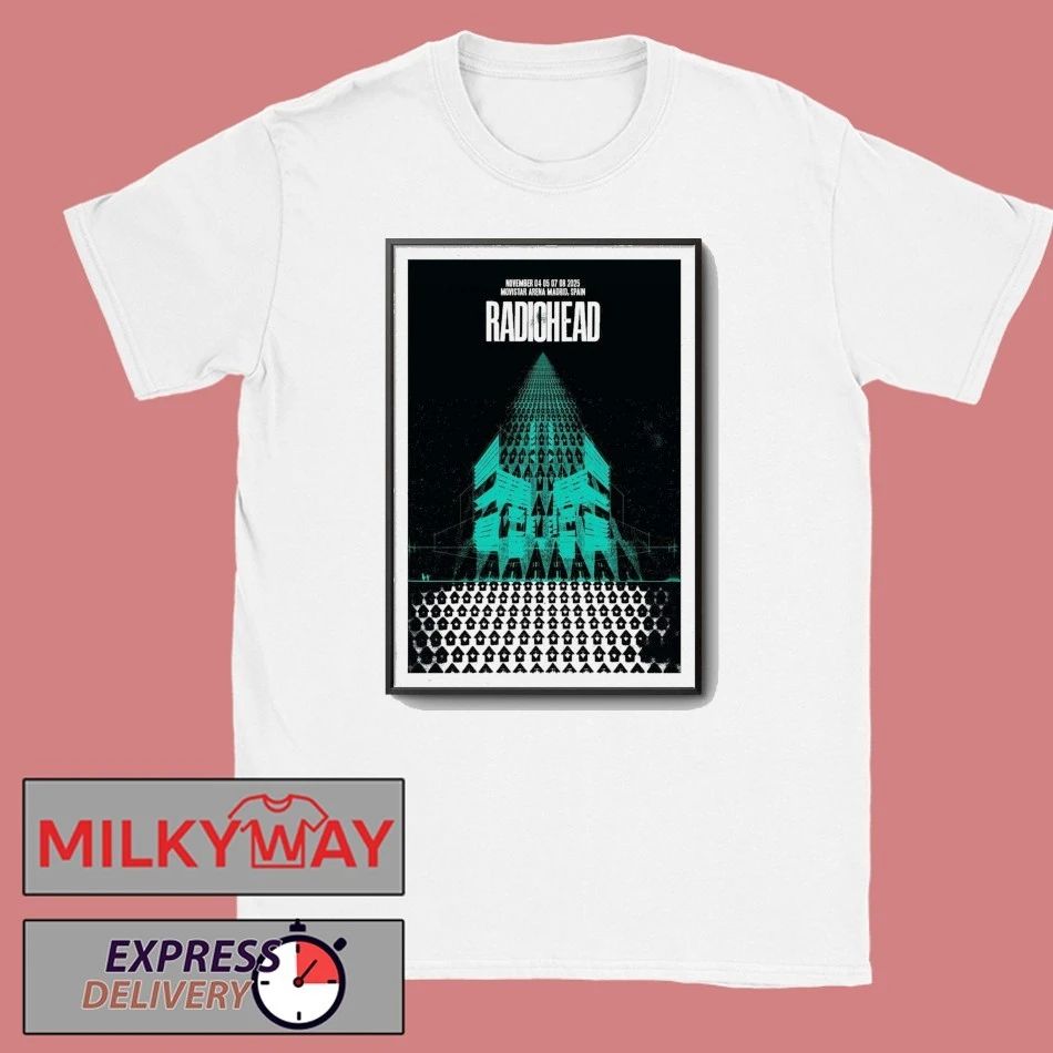 Radiohead Live Tour Madrid, Spain Nov 2025 Poster shirt