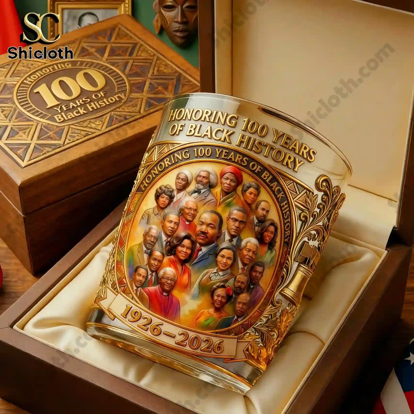 Black History Month 100 Years Commemorative Whiskey Glass
