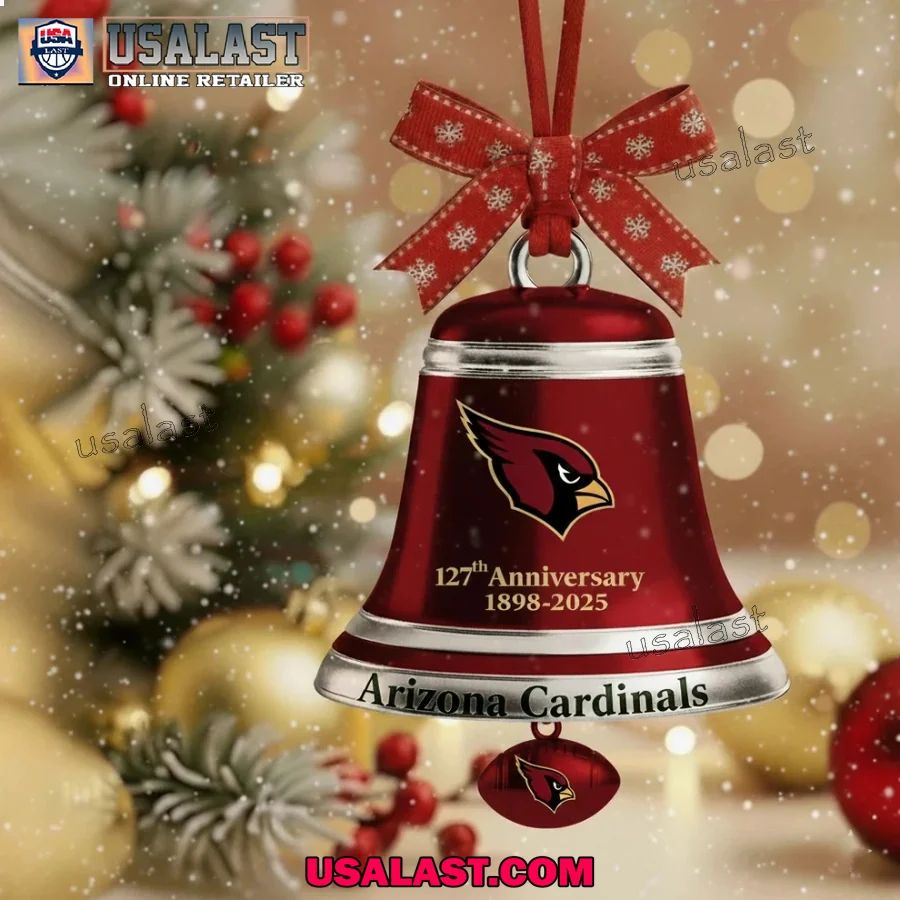 Arizona Cardinals 2025 Christmas Bell Ornament