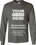 Personalized Customs Long Sleeve T-Shirt Text / Logo