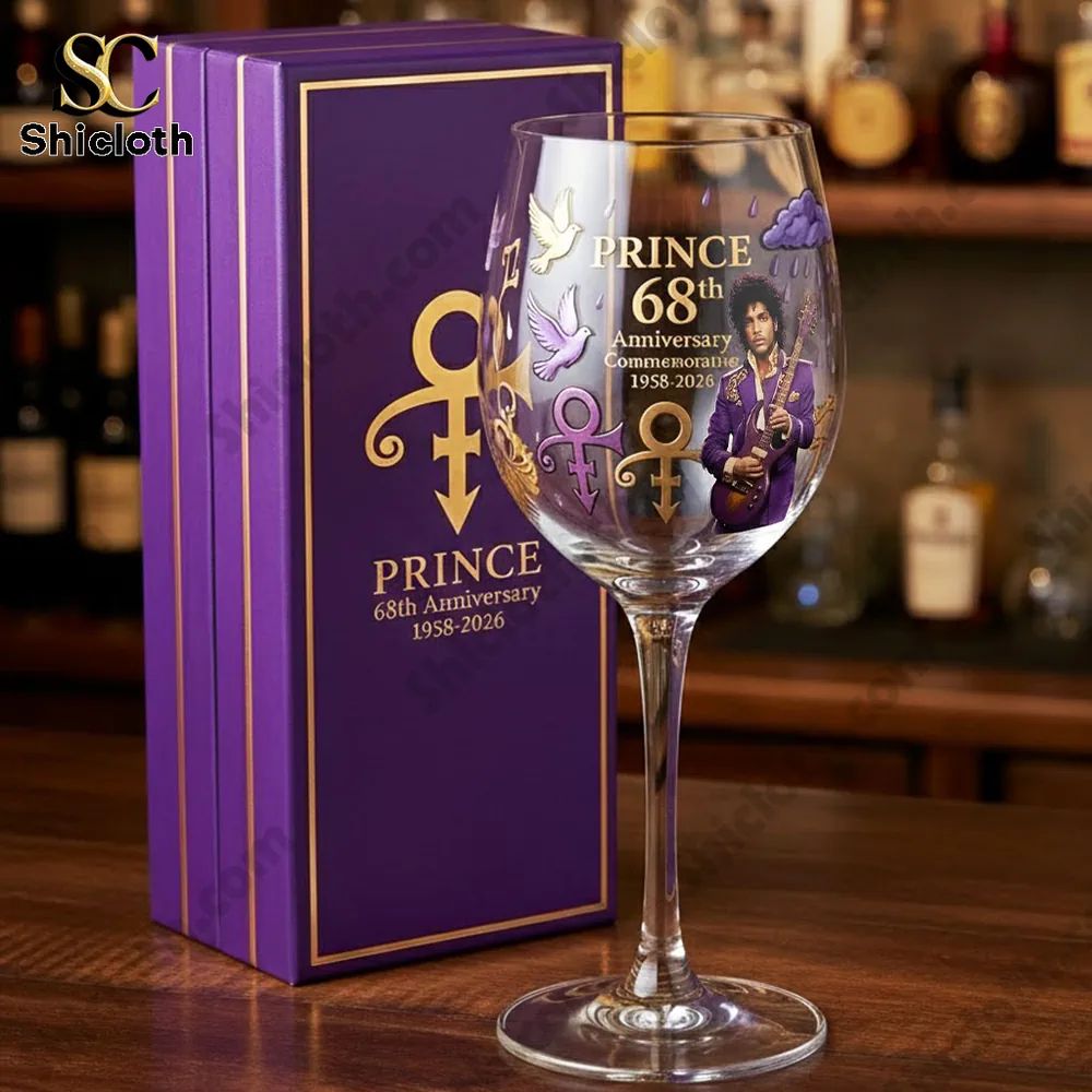 Prince 68th Anniversary Commemorative Wine Glass