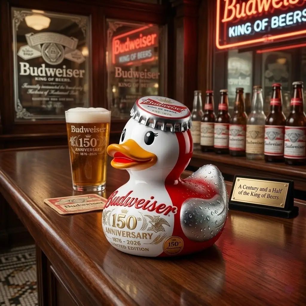 Budweiser 150th Anniversary Commemorative Collector Pop Figure Duck