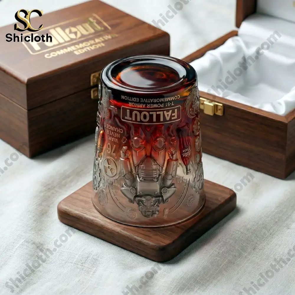 Fallout T-51 Power Armor Wasteland Collector Whiskey Glass