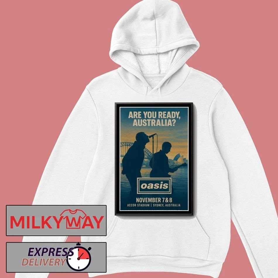 Oasis Accor Stadium, Sydney Australia New Poster shirt
