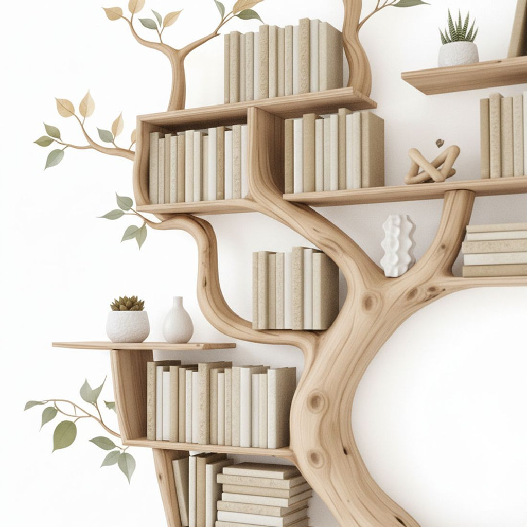 Natural Solid Wood Floating Shelf – Tree Branch Shelf