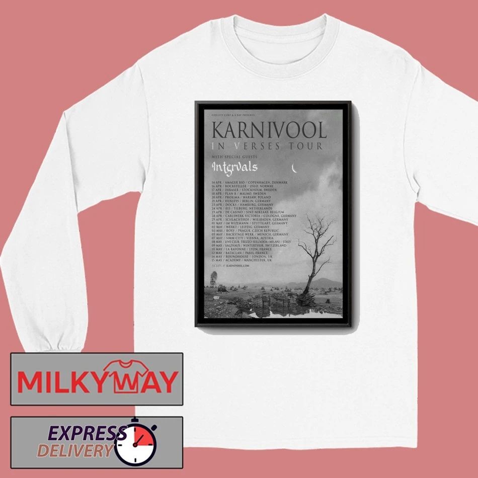 Karnivool Verses Tour EU UK 2026 Poster shirt