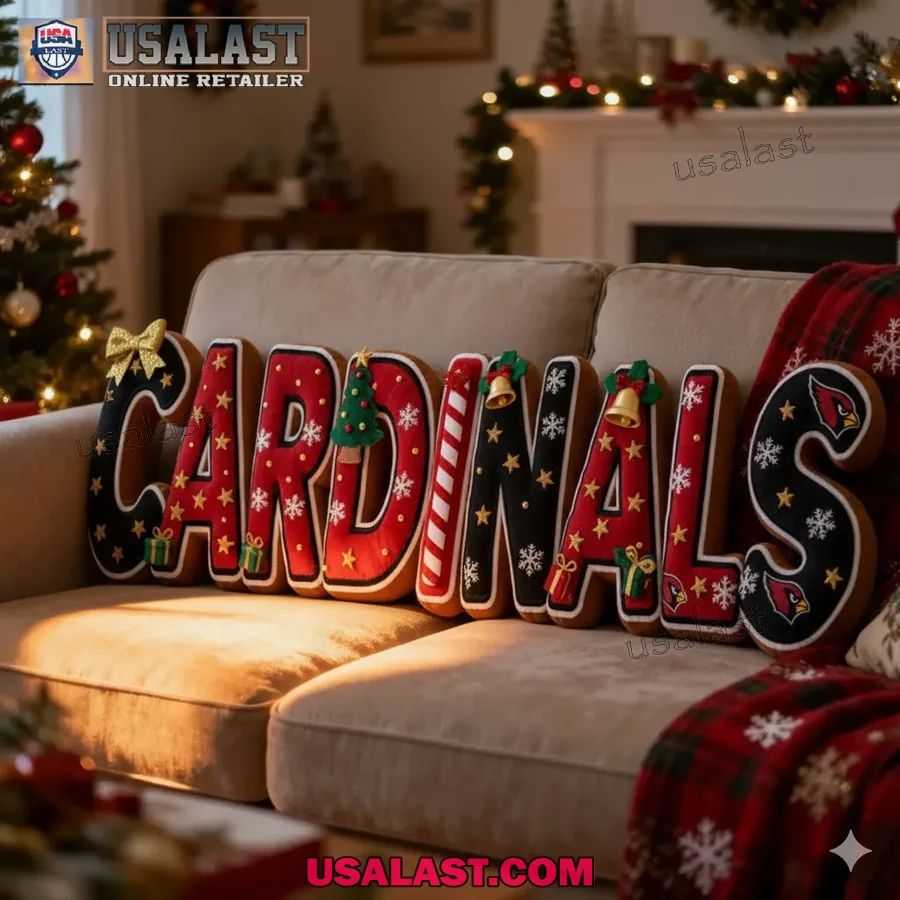 Arizona Cardinals Christmas Plush Pillow