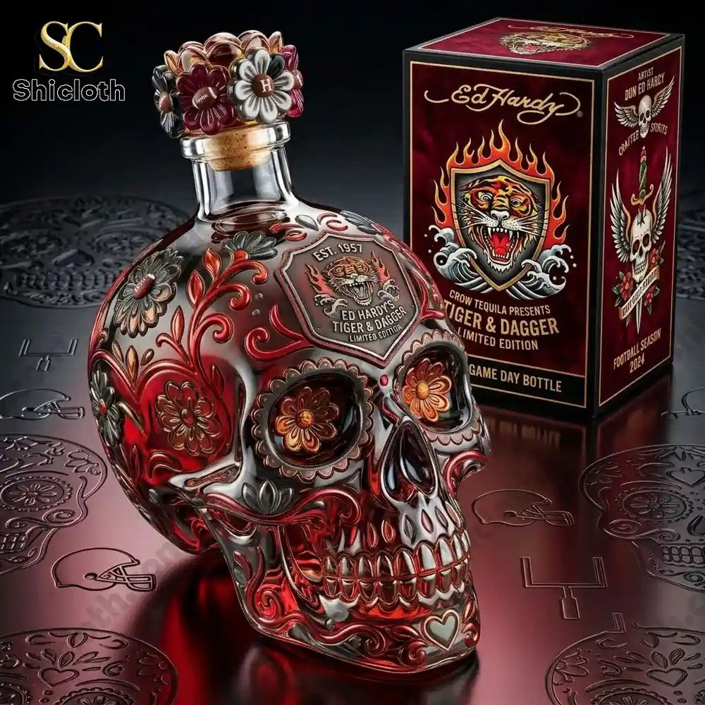 Ed Hardy Tiger & Dagger D?a de los Muertos Limited Edition Skull Bottle