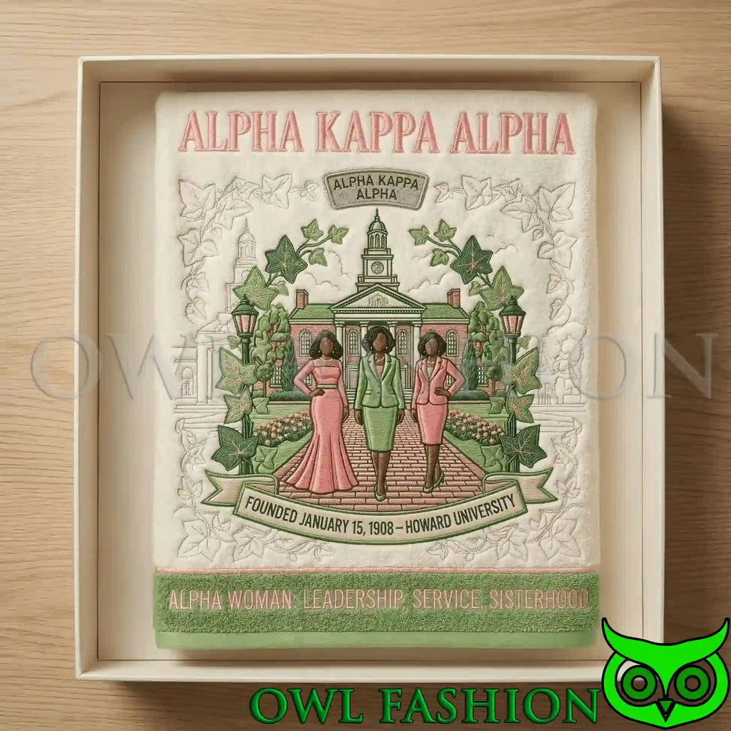 Alpha Kappa Alpha Premium Bath Towels