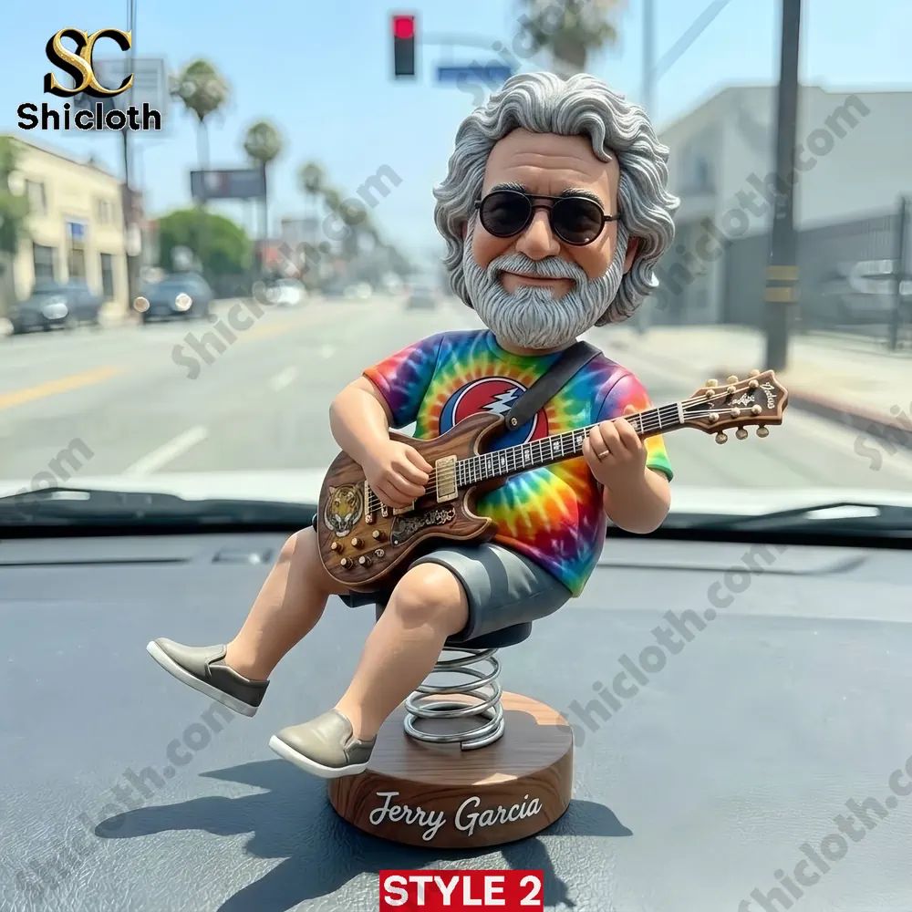 Grateful Dead Jerry Garcia Decor Car Dashboard Bobblehead