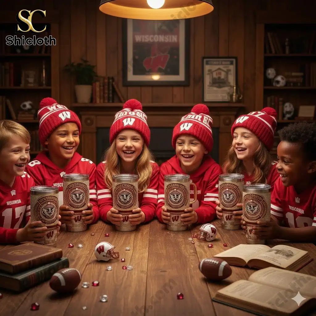 Wisconsin Badgers 40oz Tumbler With Handle