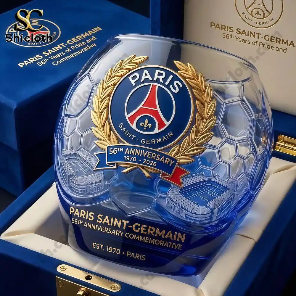 Paris Saint-Germain 56th Anniversary Commemorative Soccer Ball Glass