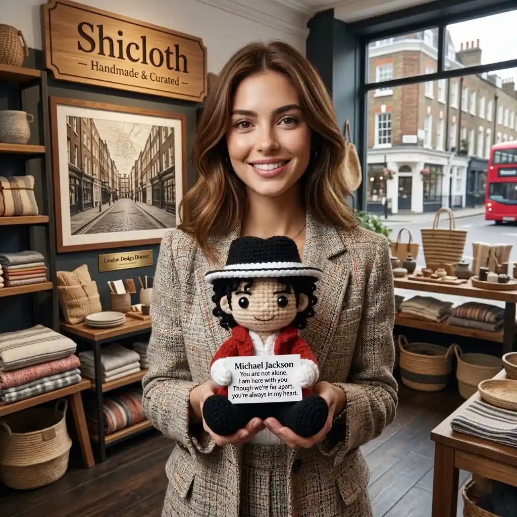 Handmade Michael Jackson “Smooth Criminal” Crochet Doll Amigurumi