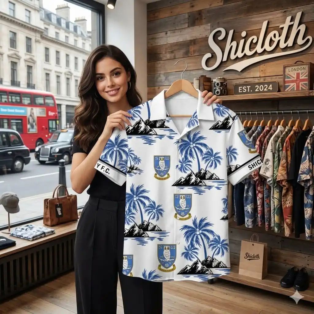 Sheffield Wednesday Palm Tree Hawaiian Shirt