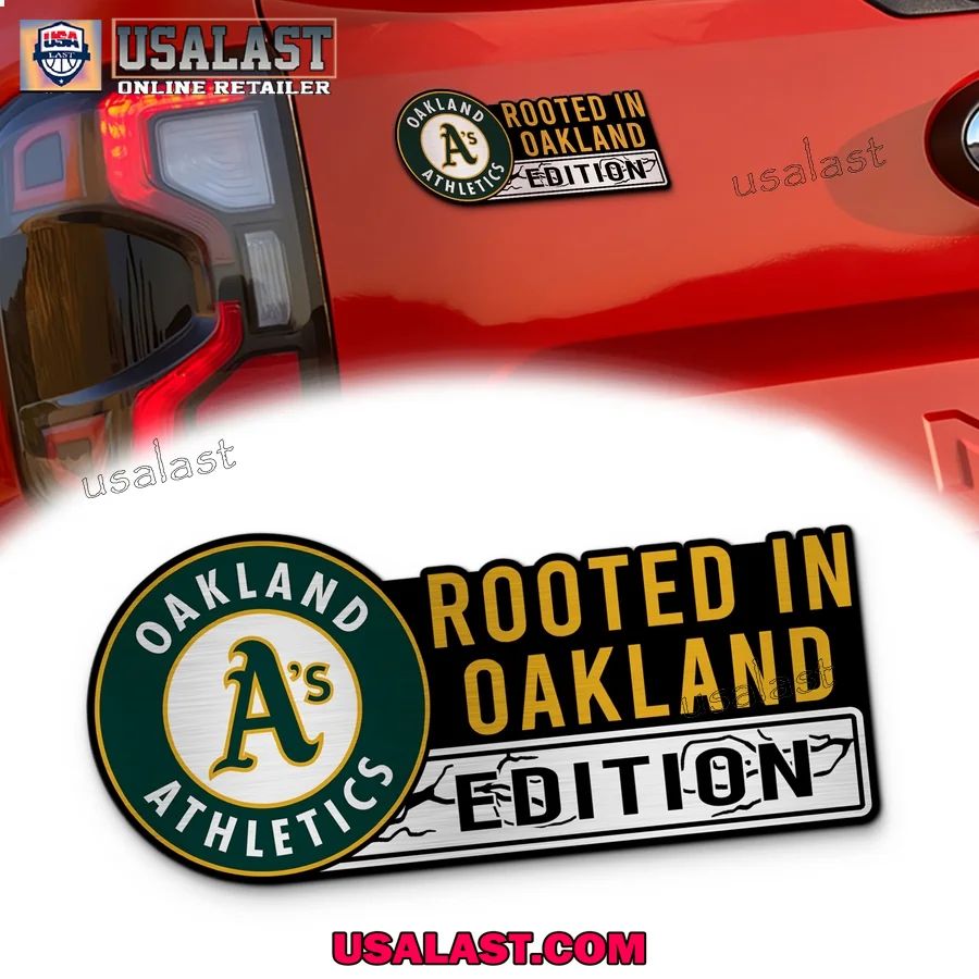 Athletics MLB Edition Engraved Car Name Badge