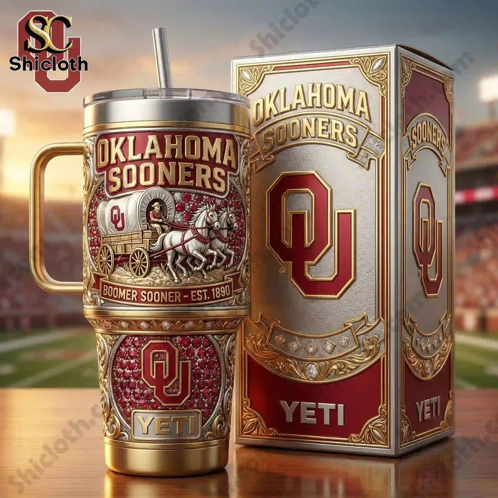Oklahoma Sooners Boomer Sooner Limited Edition 40oz Tumbler with Handle