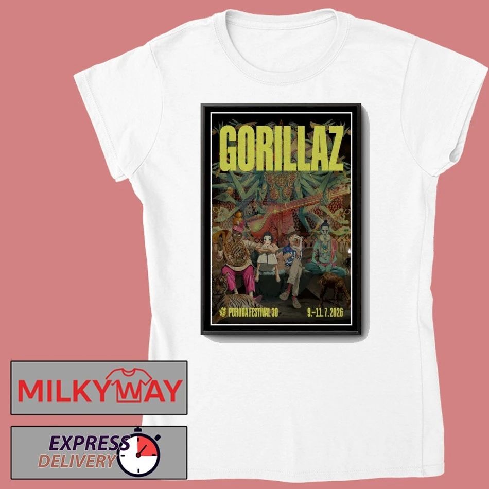Gorillaz July 9-11 2026 Pohoda Festival 30 Poster shirt