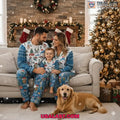 Detroit Lions Plaid Button Pajamas Set